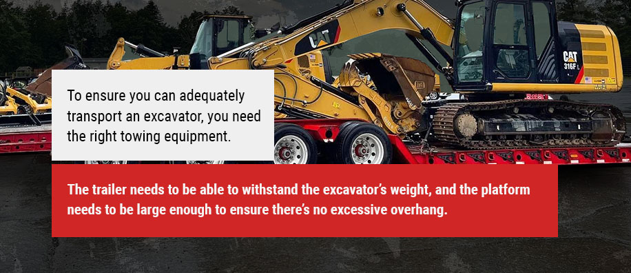 HOW TO TRANSPORT AN EXCAVATOR