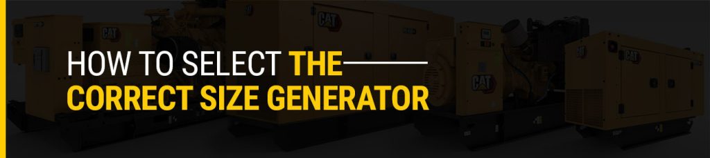 how to select the correct generator